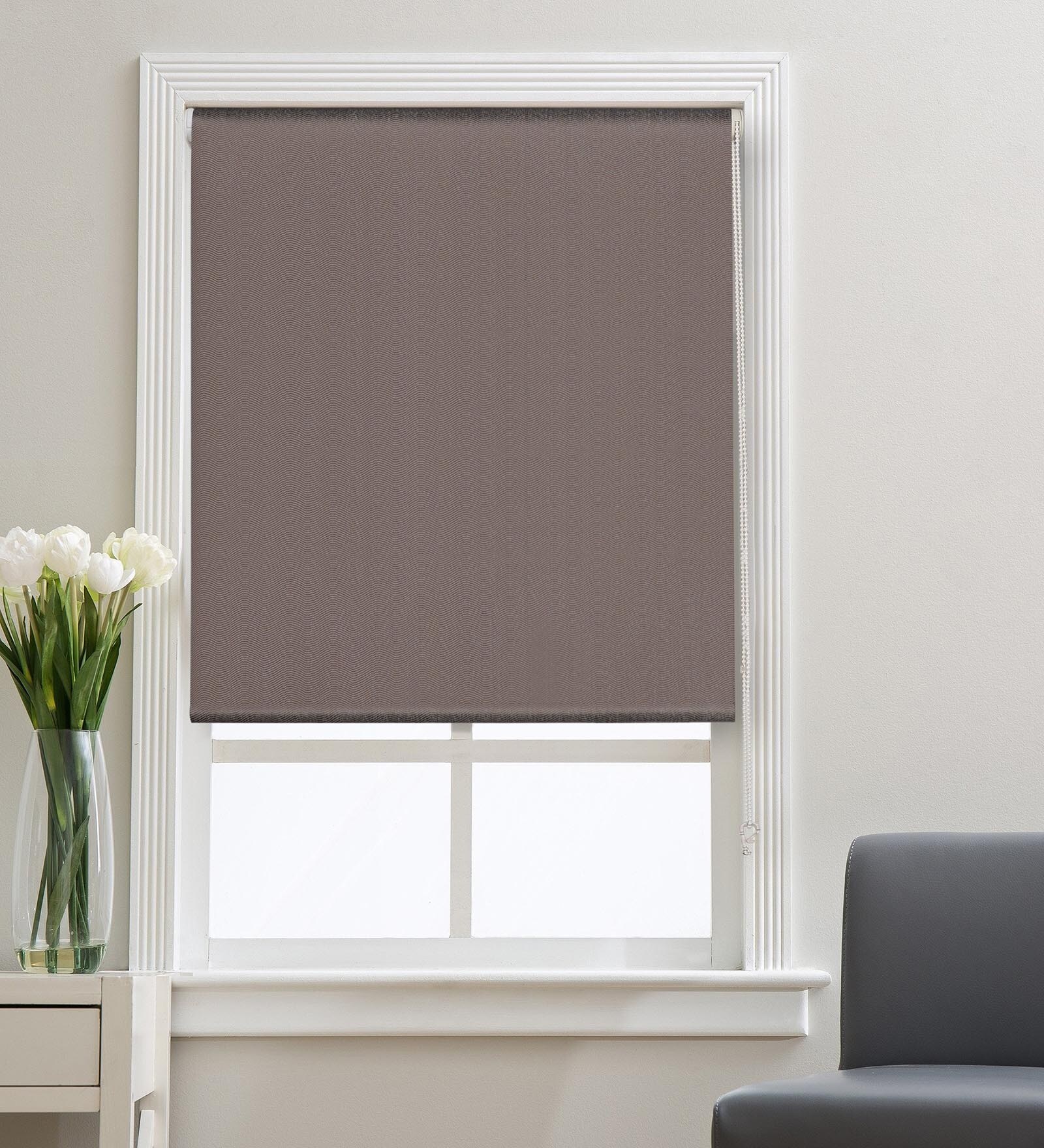 Jacquard Corded Blackout 84x43 Roller Blind