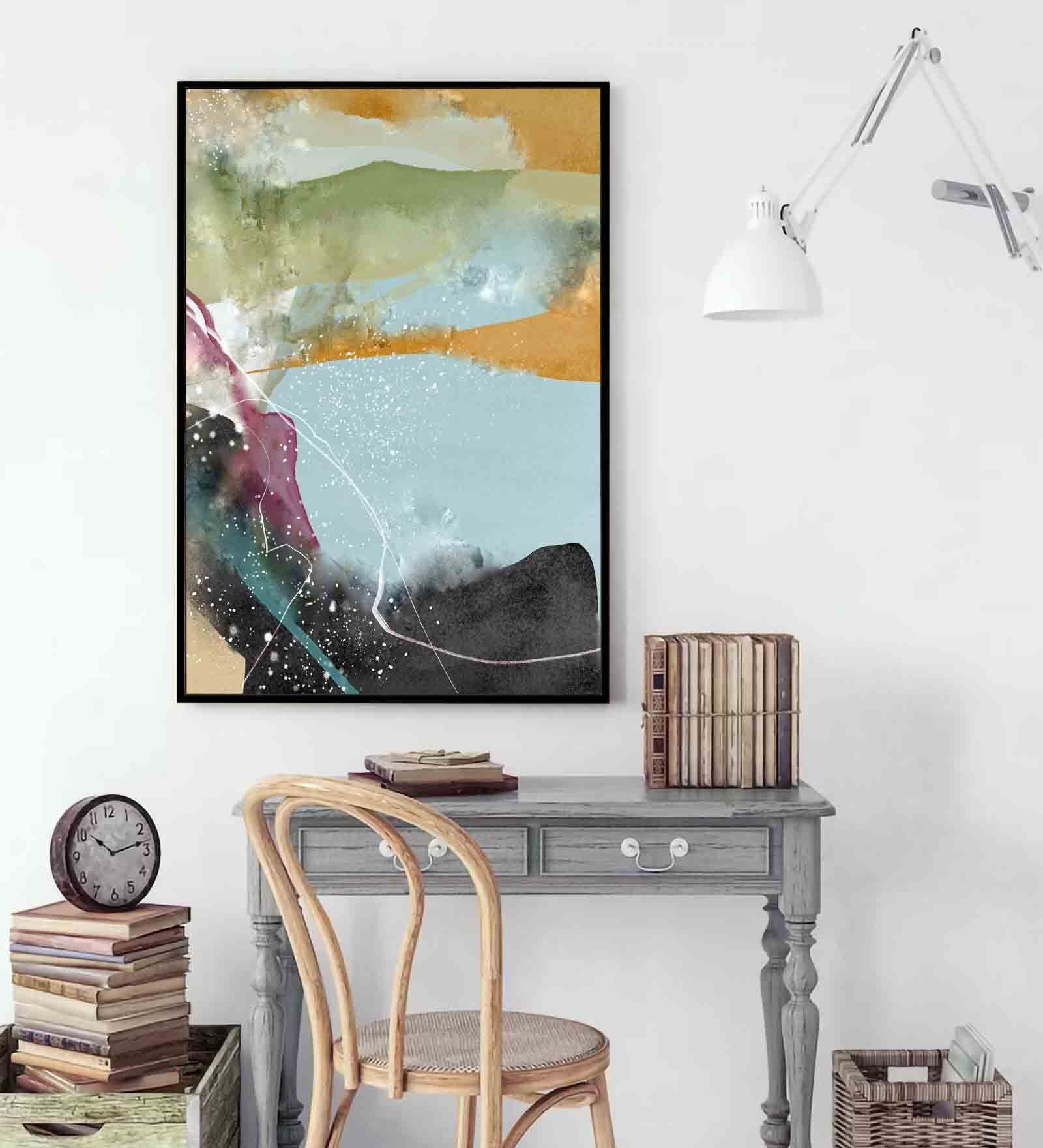 Jade Interior Multicolour Engineered Wood Framed Canvas Wall Painting