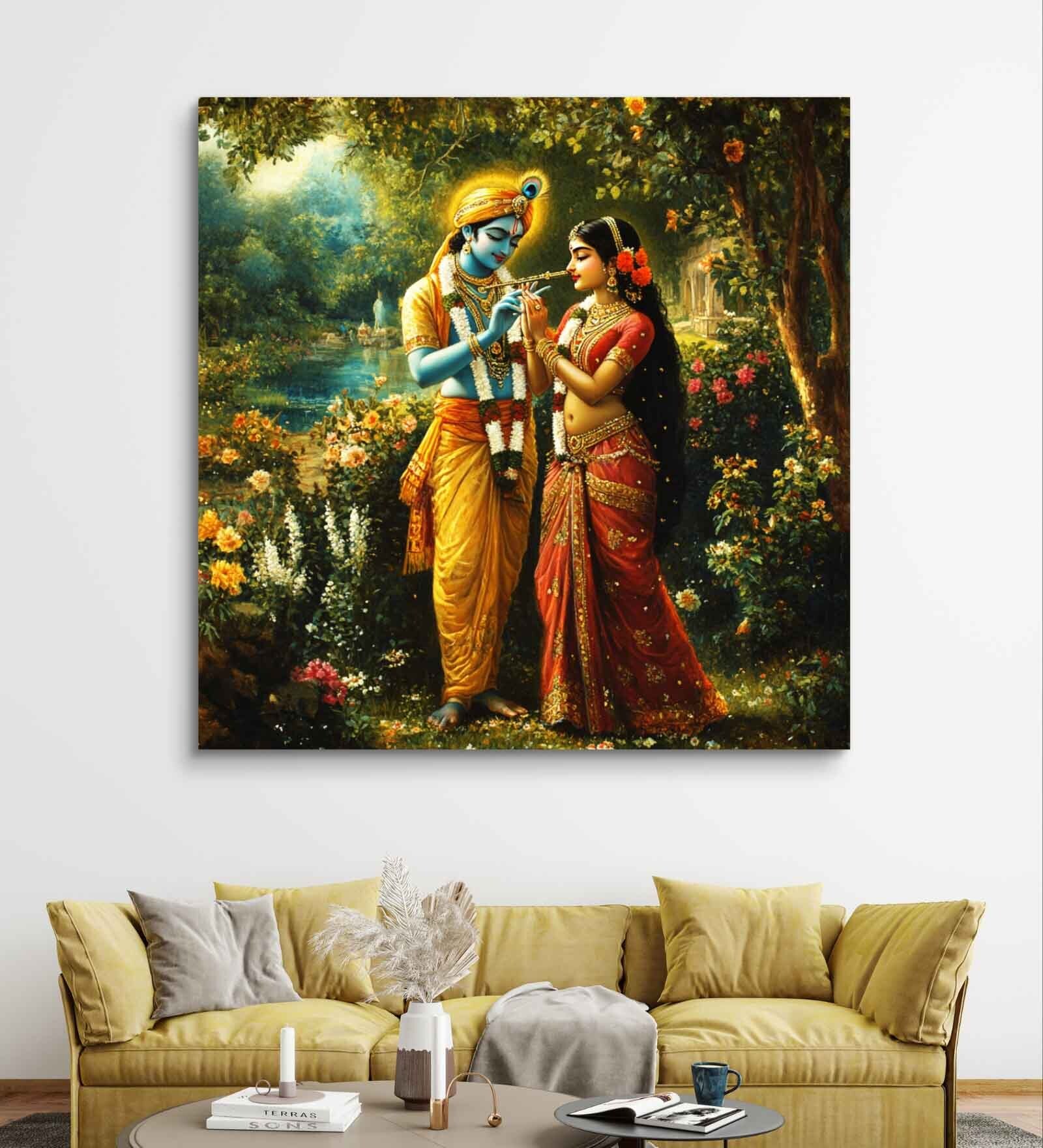 Jai Shree Radha Krishna Canvas Painting