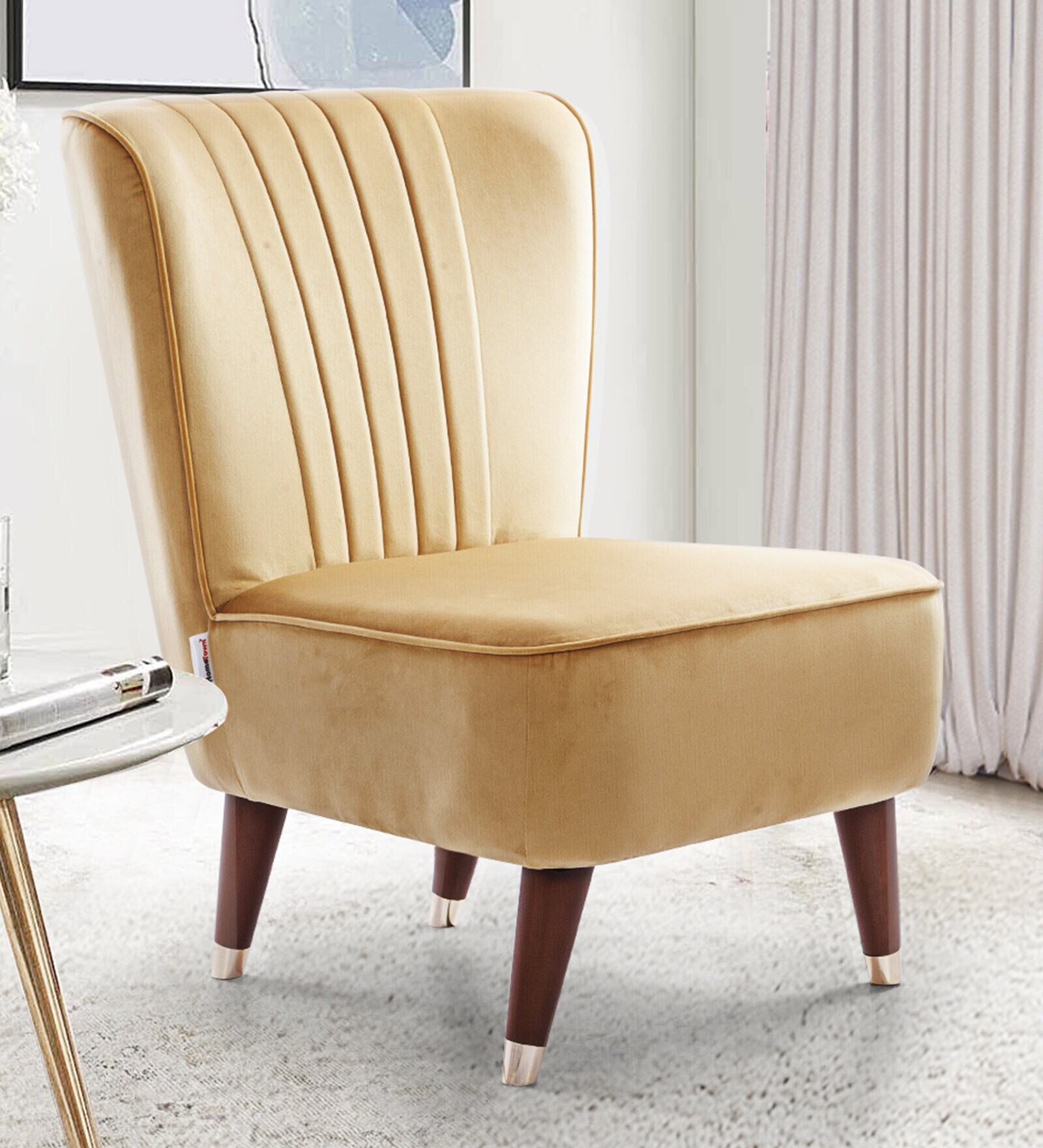 Jane Slipper Chair in Mustard Colour