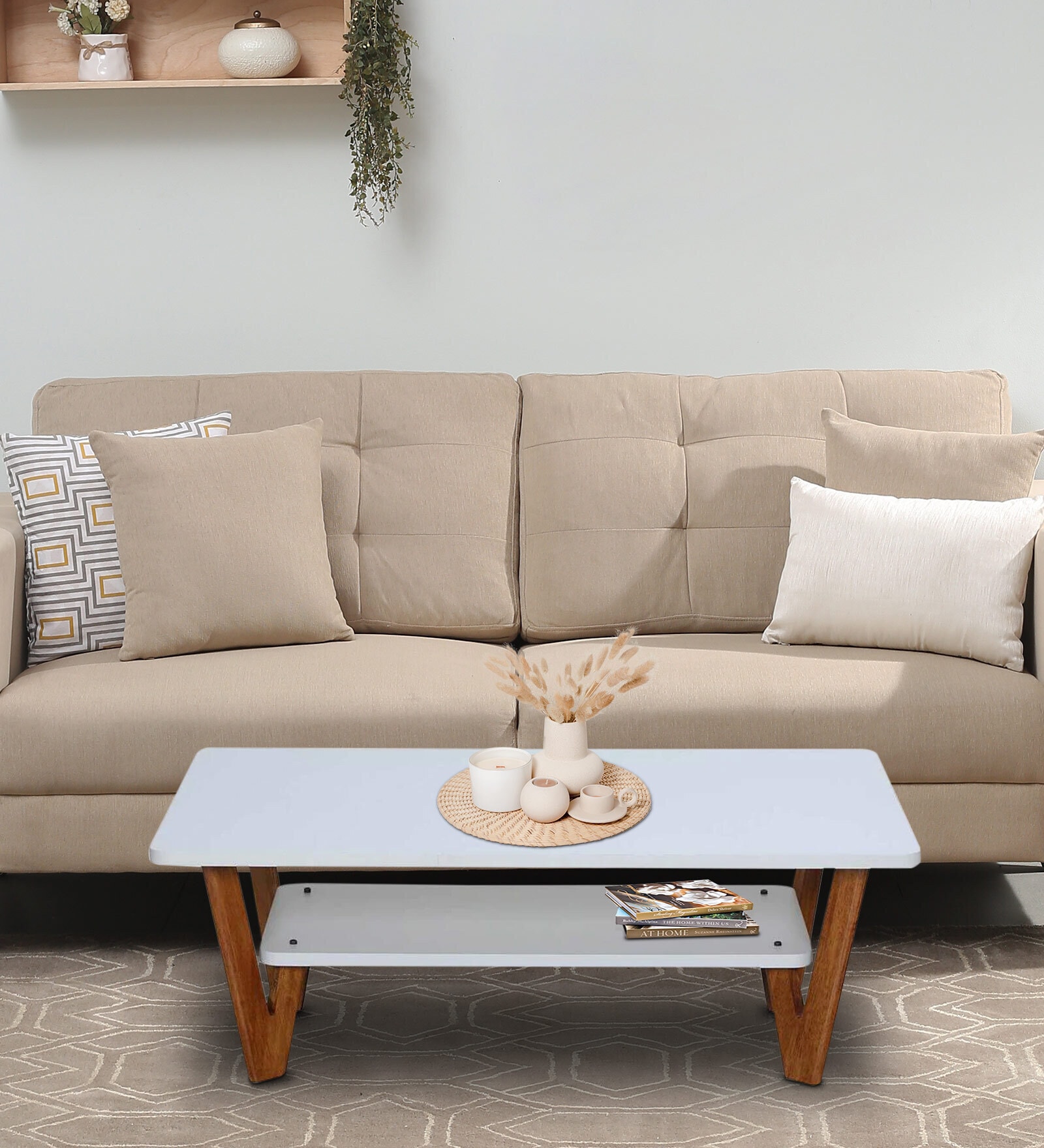 Janet Coffee Table In White Colour Janet Coffee Table In White Colour