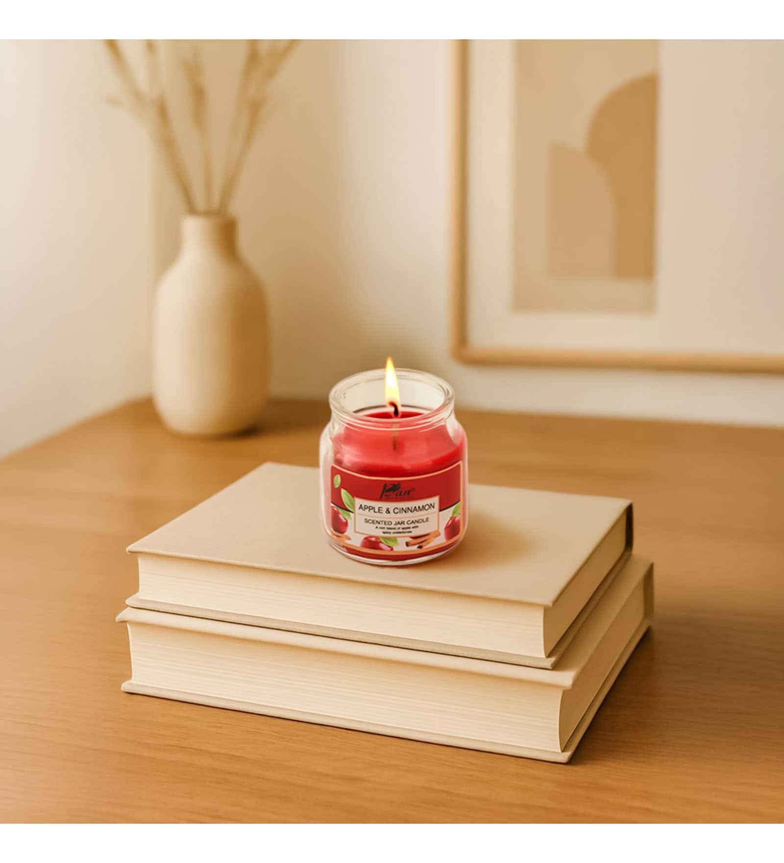 Jar Candle with Lid (Apple & Cinnamon)