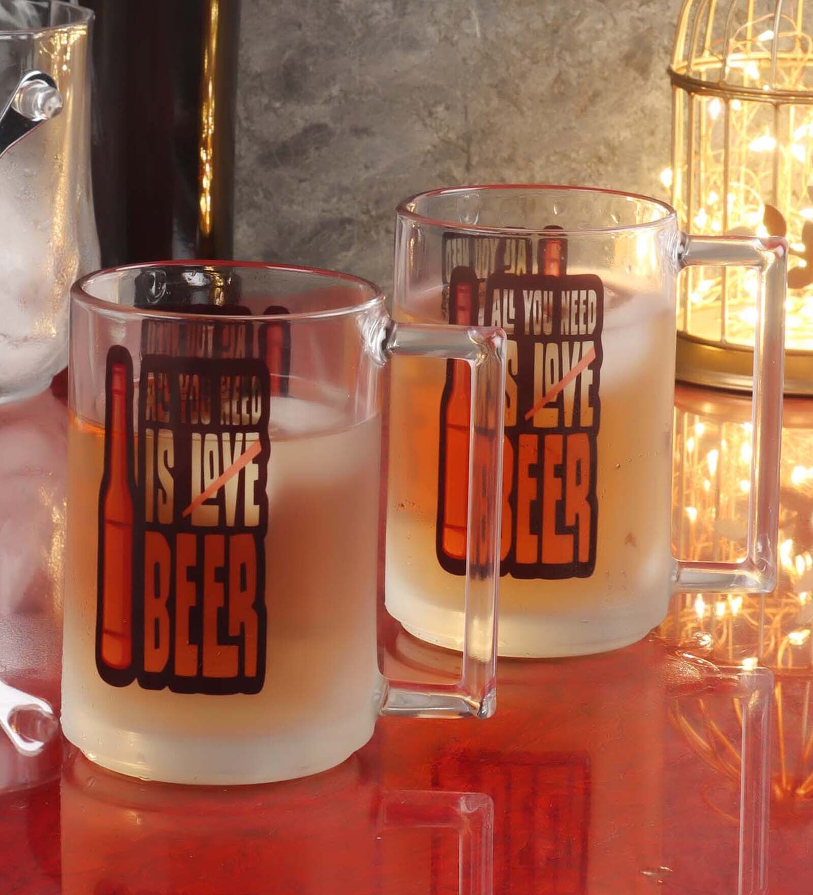 Jared 400ml Glass (Set of 2) Beer Mug