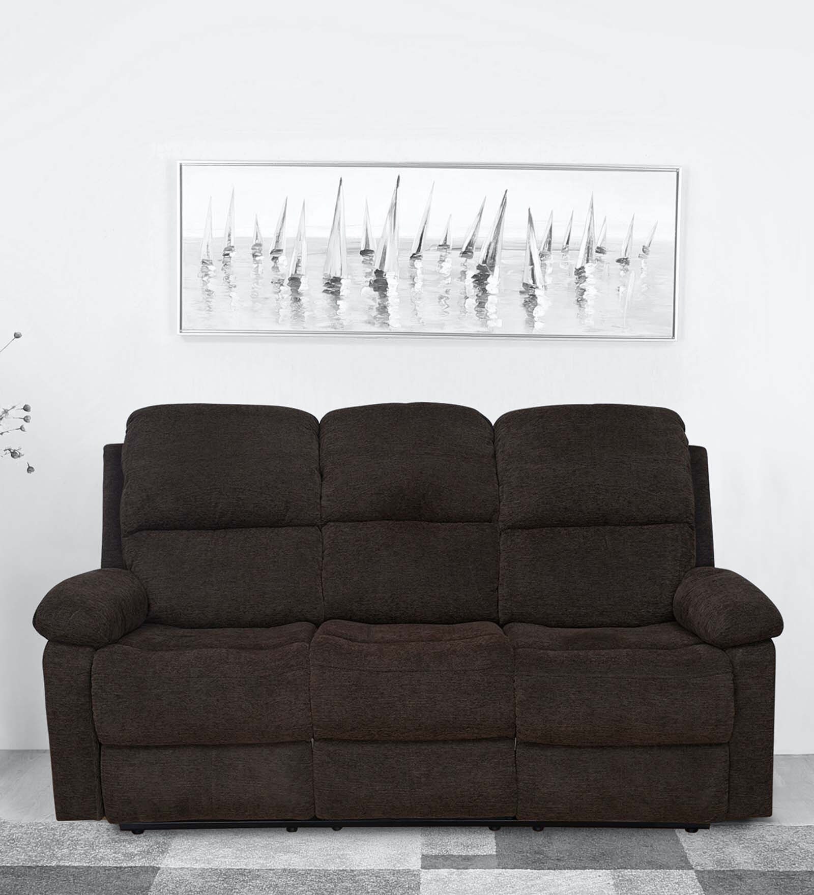 Buy Jason 3 Seater Recliner in Brown Colour at 56 OFF by home Pepperfry