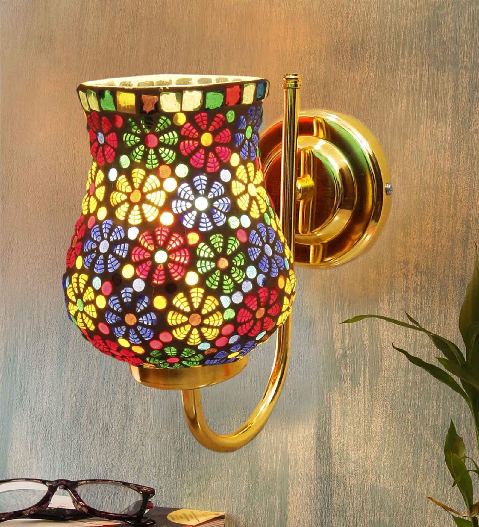 Jayson Multicolour Steel Wall Scones