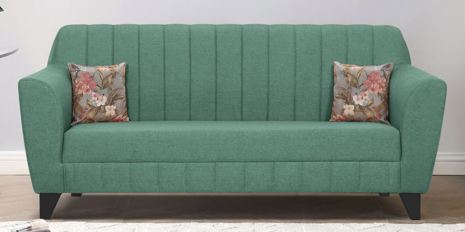Java Fabric 3 Seater Sofa In Imperial Green Colour
