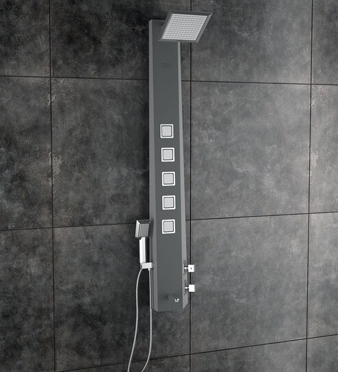 Buy Aluminium Shower Panel In Black Height 62 Inches By Jaaz