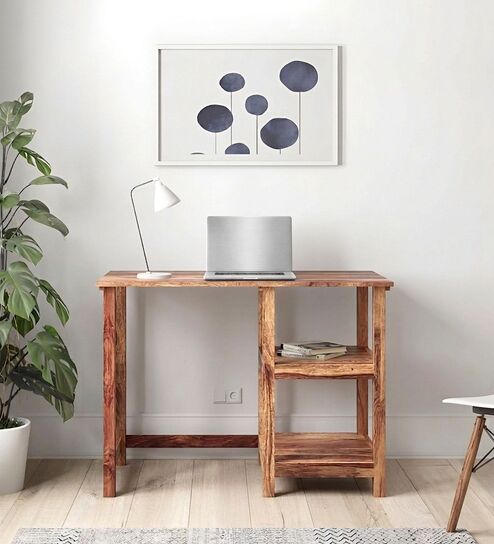 Jackson Writing Table In Natural Teak Finish