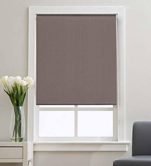 Jacquard Corded Blackout 84x37 Inches Roller Blind by Deco Window