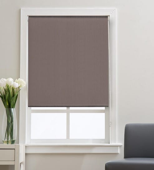 Jacquard Corded Blackout 84x44 Inches Roller Blind by Deco Window