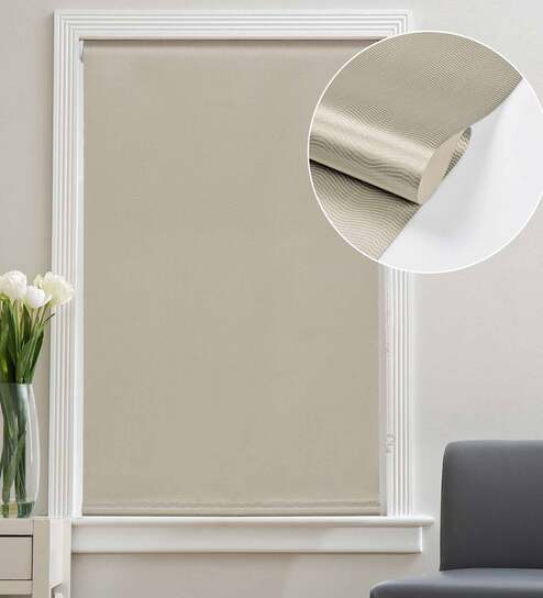 Jacquard Corded Blackout 84x50 Inches Roller Blind