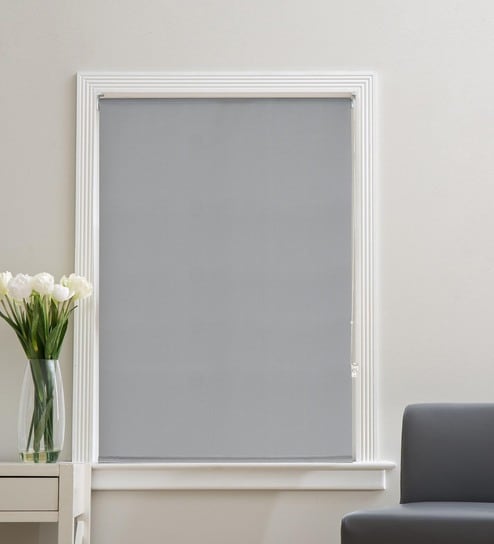 Jacquard Corded Blackout 84x54 Roller Blind