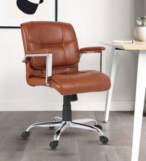 Jade Tan Executive Leatherette Office Chair