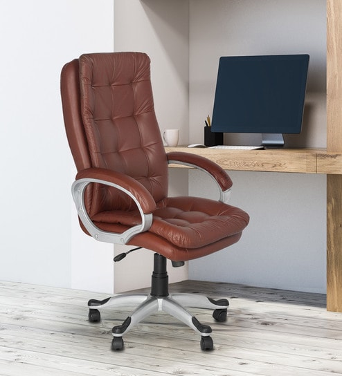 Janus Executive Chair In Brown Colour By High Living