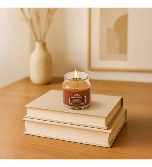 Jar Candle with Lid (Coffee) - 85 gms