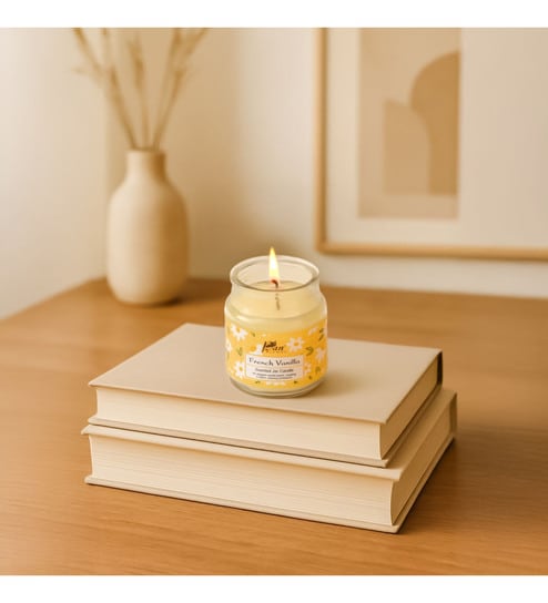 Jar Candle with Lid (French Vanilla) - 85 gms