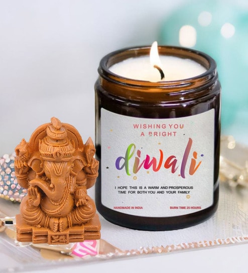 Jasmine Aroma White Wax Scented Candles With Ganesha
Idol