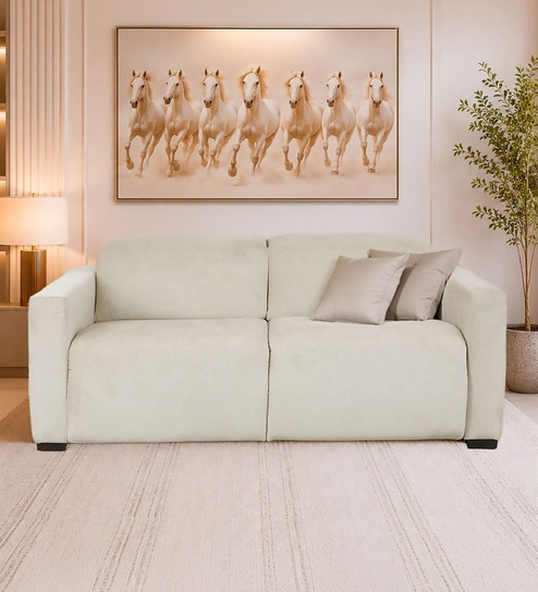 home4u Jasper Covertible 3 Seater Sofa Cum Bed In Stone Beige Colour-picture-38
