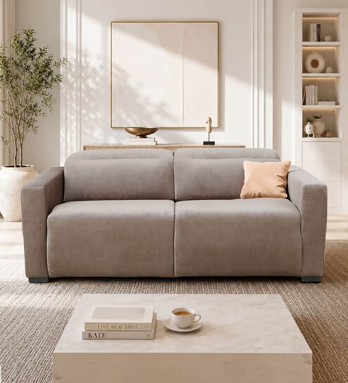 home4u Jasper Covertible 3 Seater Sofa Cum Bed In Umber Brown Colour-picture-40