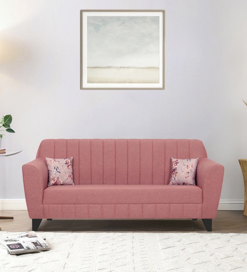 Pink sofa on sale 3 seater