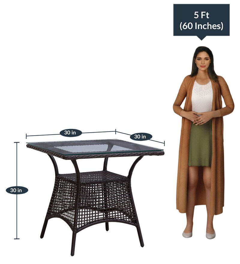 Buy Jacob Patio Table in Wenge Finish By Bohemiana Online Patio