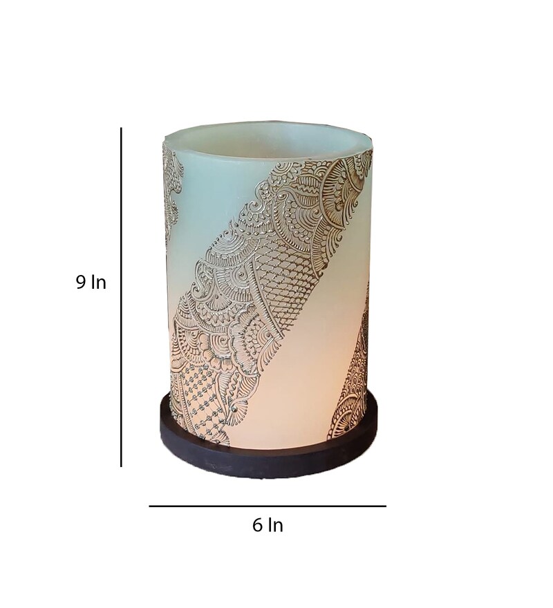 Buy Jade Antique Work Candle Holder by EitherOrr Online Table Tea