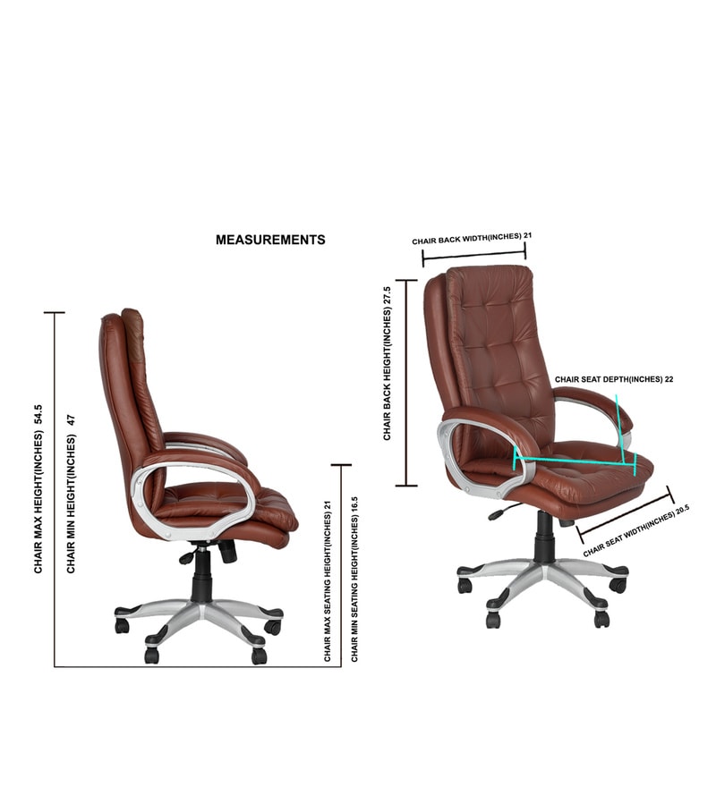 Buy Janus Combo Executive Chair In Brown Colour By High Living