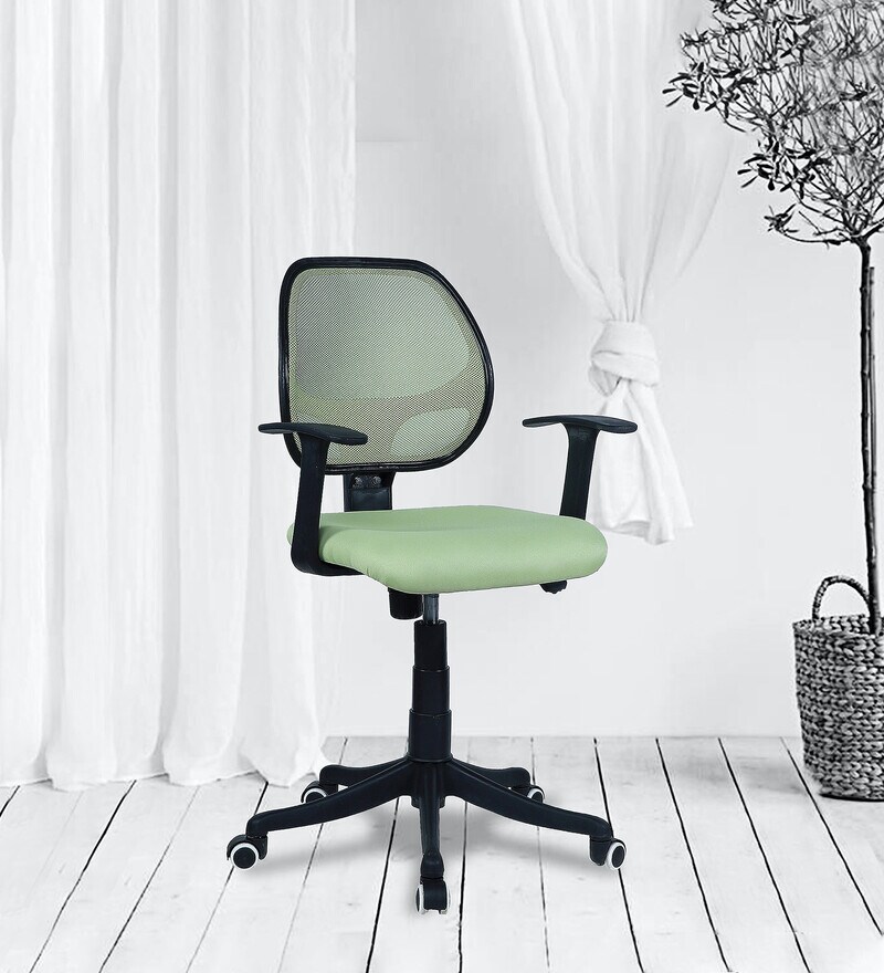 Buy Jazz Low Back Ergonomic Chair In Green Colour By Furniturstation