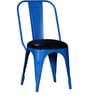 Azul Tolix Chair With Cushioned Seat In Blue Colour