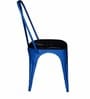 Azul Tolix Chair With Cushioned Seat In Blue Colour