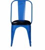 Azul Tolix Chair With Cushioned Seat In Blue Colour