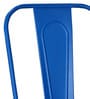 Azul Tolix Chair With Cushioned Seat In Blue Colour