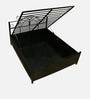 Jace Metal Queen Size Bed With Hydraulic Storage  In Black Colour