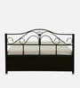 Jace Metal Queen Size Bed With Hydraulic Storage  In Black Colour