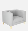 Jack Velvet 1 Seater Sofa Light Grey Colour