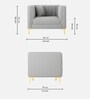 Jack Velvet 1 Seater Sofa Light Grey Colour