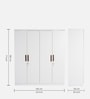 Jacklin 4 Door Wardobe In Frosty White And Brown Finish