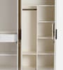 Jacklin 4 Door Wardobe In Frosty White And Brown Finish