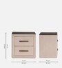 Jacklin Bed Side Table In Beige Finish
