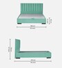 Jacklin Velvet Upholstered  Queen Size Bed In Sea Green Color with Hydraulic Storage