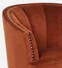 Lagoa Velvet Barrel Chair in Rust Brown Colour