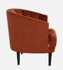 Lagoa Velvet Barrel Chair in Rust Brown Colour