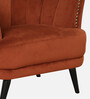 Lagoa Velvet Barrel Chair in Rust Brown Colour