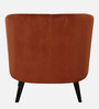 Lagoa Velvet Barrel Chair in Rust Brown Colour