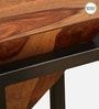 Jaco Sheesham Wood Metal Square Coffee Table in Scratch Resistant Provincial Teak Finish