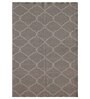 Grey Wool Trellis 5 x 8 Feet Hand Woven Carpet