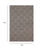 Grey Wool Trellis 5 x 8 Feet Hand Woven Carpet