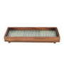 Jade Mosaic Brown  Wood & Ceramic Tile  Serving Tray
