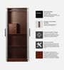 Jaguar 2 Door Wardrobe  In Sapeli & Frosty White Colour With Locker