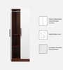 Jaguar 2 Door Wardrobe  In Sapeli & Frosty White Colour With Locker